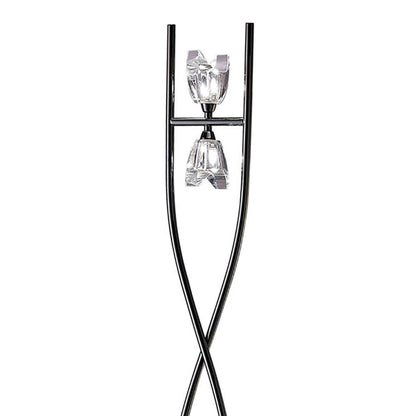 Mantra Eclipse Floor Lamp 2 Light G9, Black Chrome