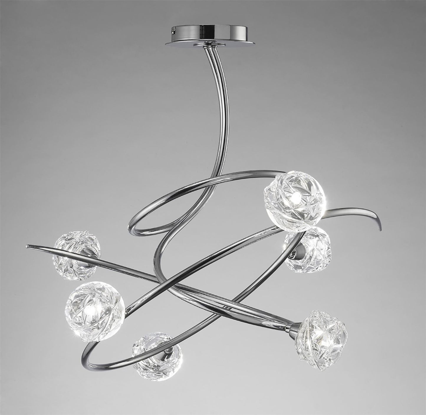 Mantra M3941 Maremagnum Ceiling 6 Light G9, Polished Chrome