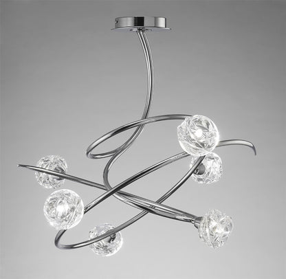 Mantra M3941 Maremagnum Ceiling 6 Light G9, Polished Chrome