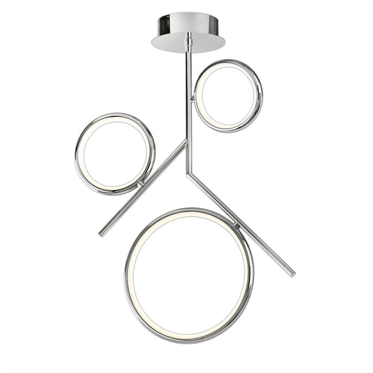 Mantra Olimpia Ceiling Light, 36W LED, 3000K, 2700lm, IP20, Chrome, 3yrs Warranty