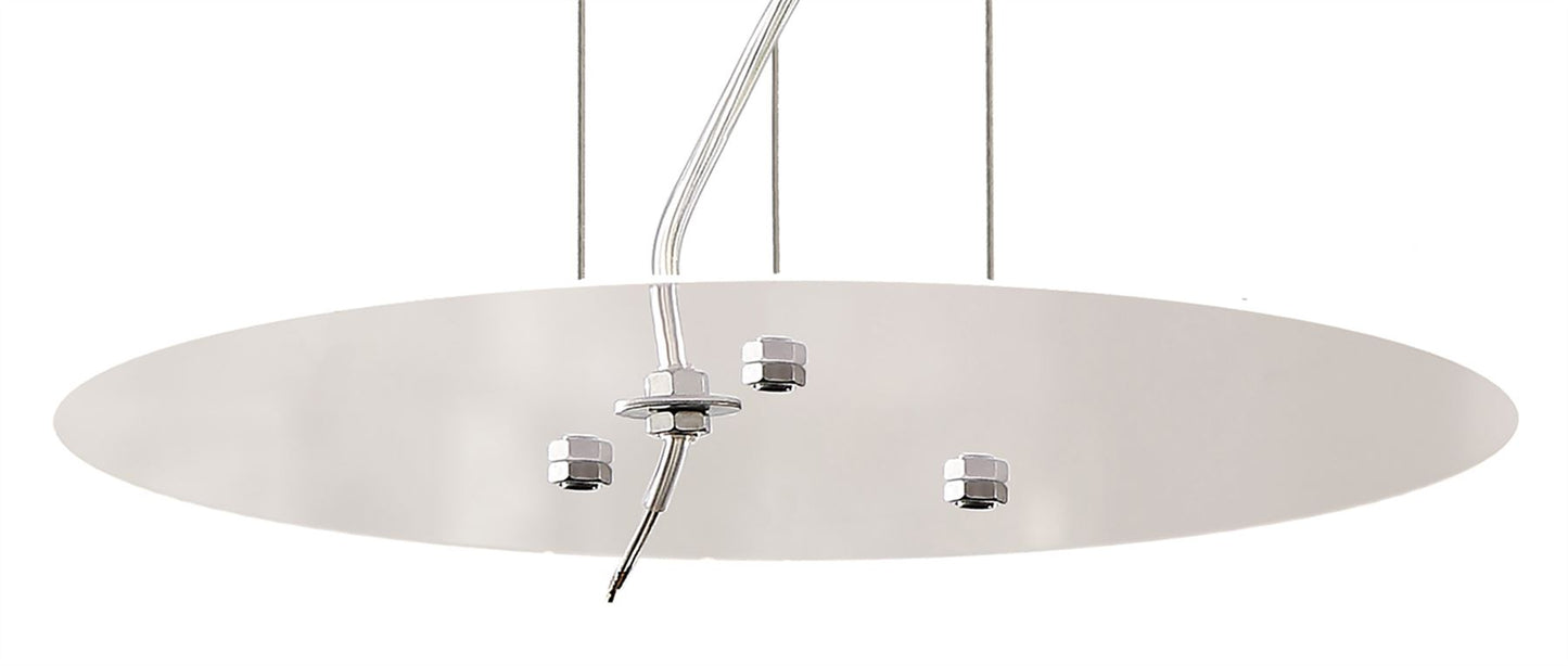 Mantra Sabina 29cm Pendant Kit 43CM, Polished Chrome/White Acrylic