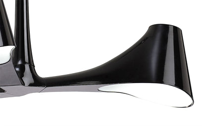 Mantra Ora 70cm Telescopic Convertible To Semi Flush 3 Light E27, Gloss Black/White Acrylic/Polished Chrome, CFL Lamps INCLUDED