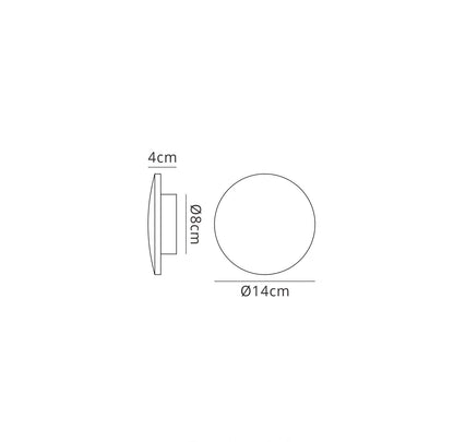 Mantra Fusion MC0111 Bora Bora Wall Light 13.5cm Round 6W LED 3000K, 540lm, Silver Paint, 3yrs Warranty