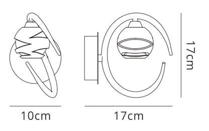 Mantra Loop Wall Light Switched 1 Light G9 ECO, Polished Chrome
