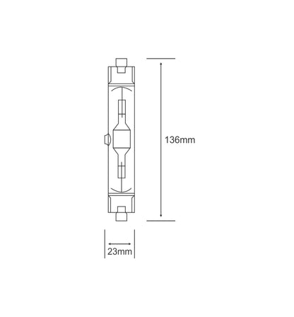 Luxram Metal Halide Rx7S Clear 70W 3000K HID Metal