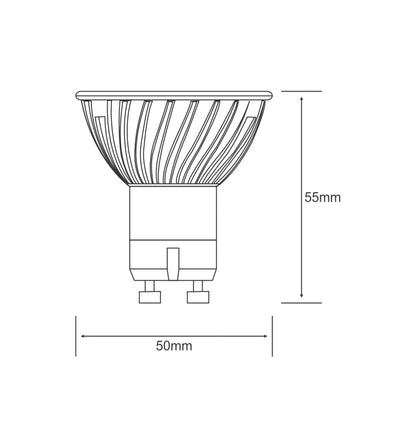 Luxram Higher Power LED High Power LED 4W GU10 Warm White 2700K 154lm 38° LED