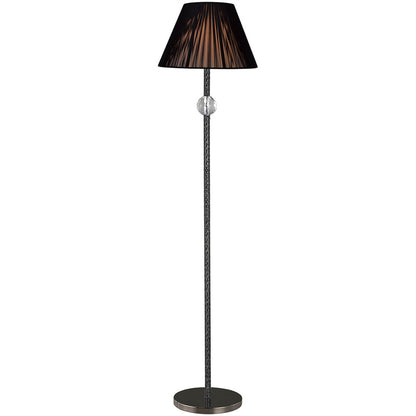 Diyas Elena Floor Lamp without Shade 1 Light E27 Black Chrome/Crystal