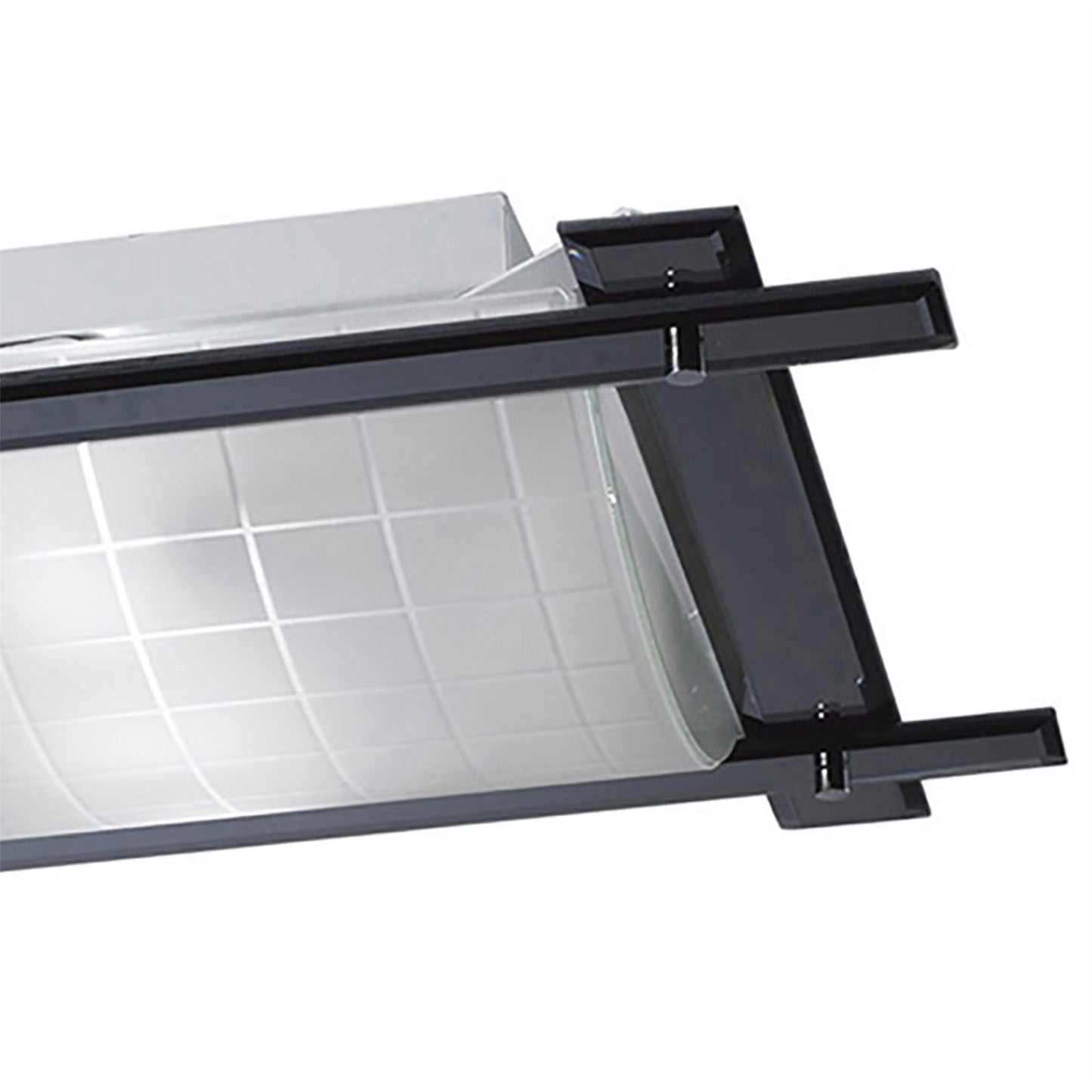 Diyas Leo Square Flush  3 Light E27 Black Chrome/Smoked Mirror Ceiling Light Fitting