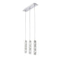 Diyas Galaxy Linear  3 Drop LED 6000K 3 X 3W Polished Chrome, Crystal Ceiling Pendant Light Fitting