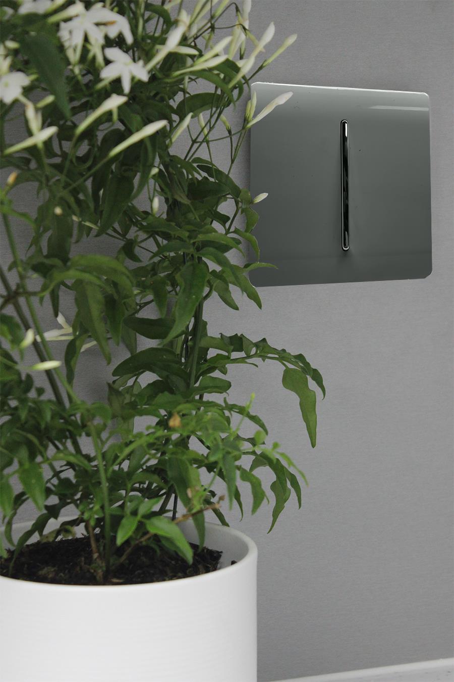 Trendi Artistic Modern Glossy Tactile Auto Retractive Door Bell Switch Charcoal