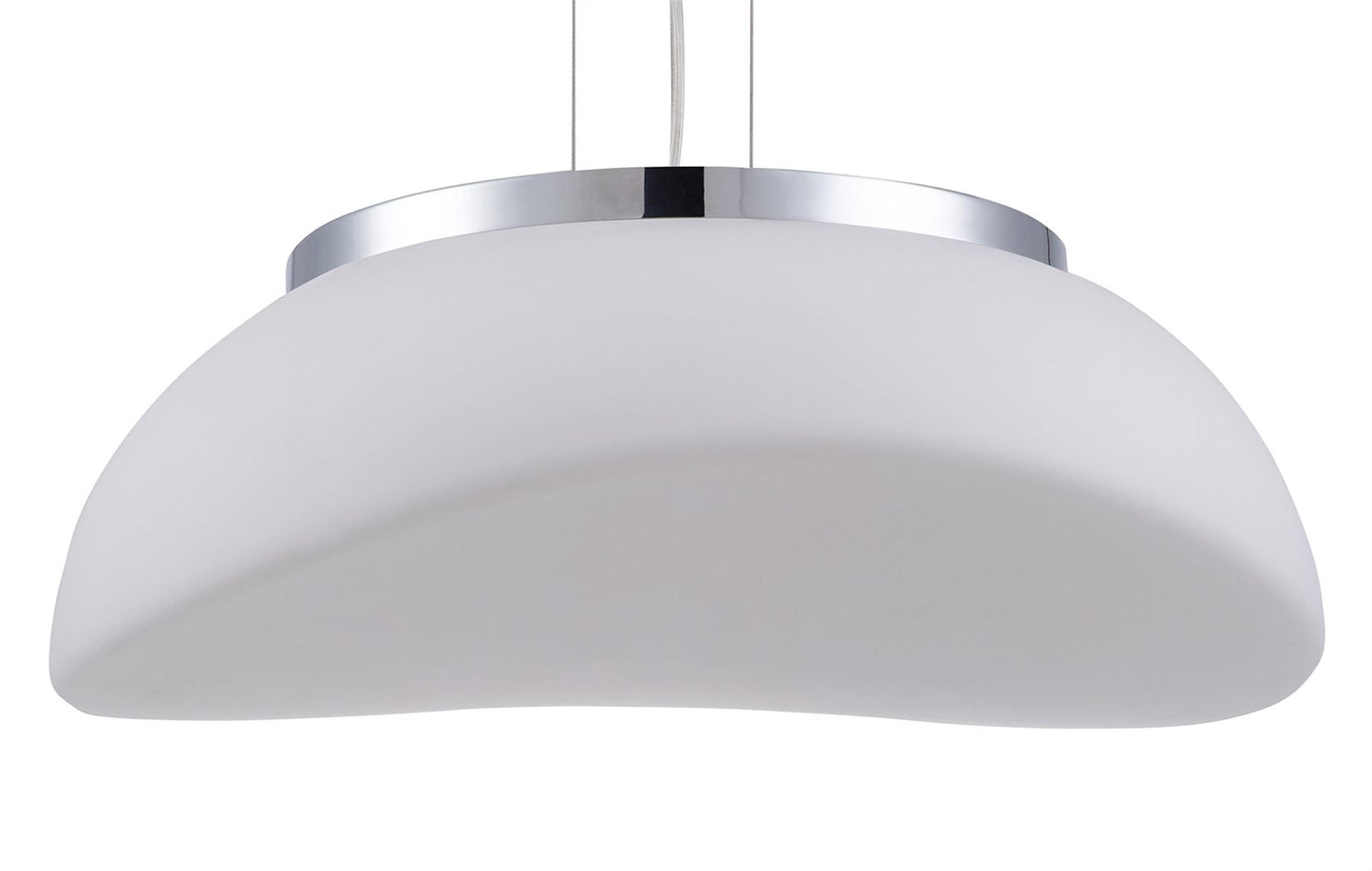 Mantra M4892 Opal Pendant 3 Light E27, Polished Chrome/Frosted White Glass