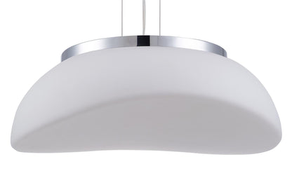 Mantra M4892 Opal Pendant 3 Light E27, Polished Chrome/Frosted White Glass
