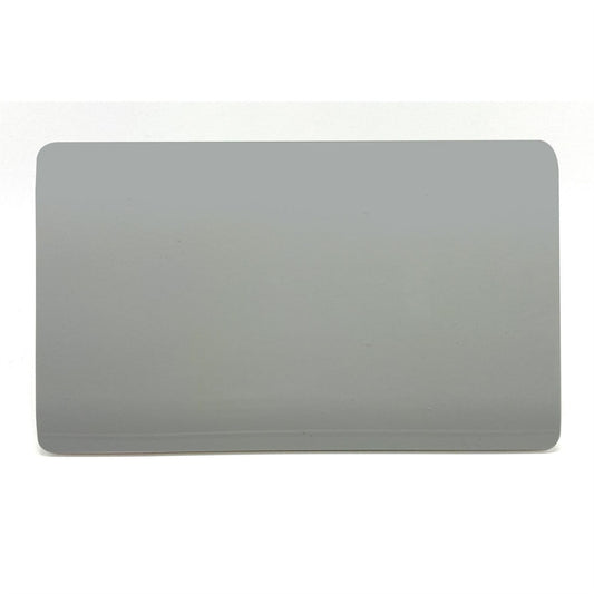 Trendi 2 Gang Artistic Modern Glossy Tactile Double Blanking Plate Silver