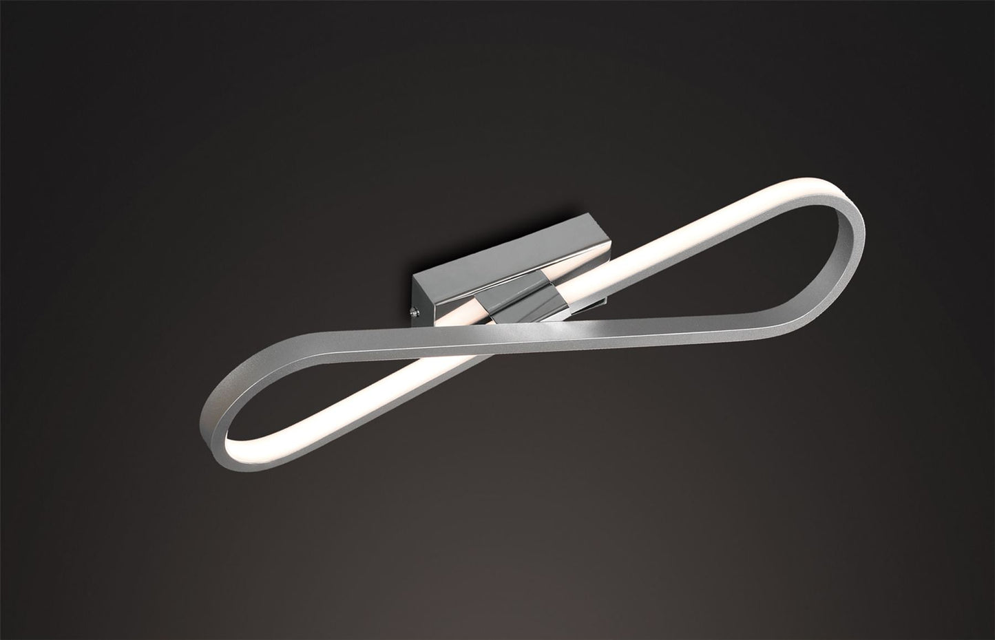 Mantra M5983 Bucle Wall Light 20W LED 3000K, 1750lm, Polished Chrome/White/Frosted Acrylic, 3yrs Warranty