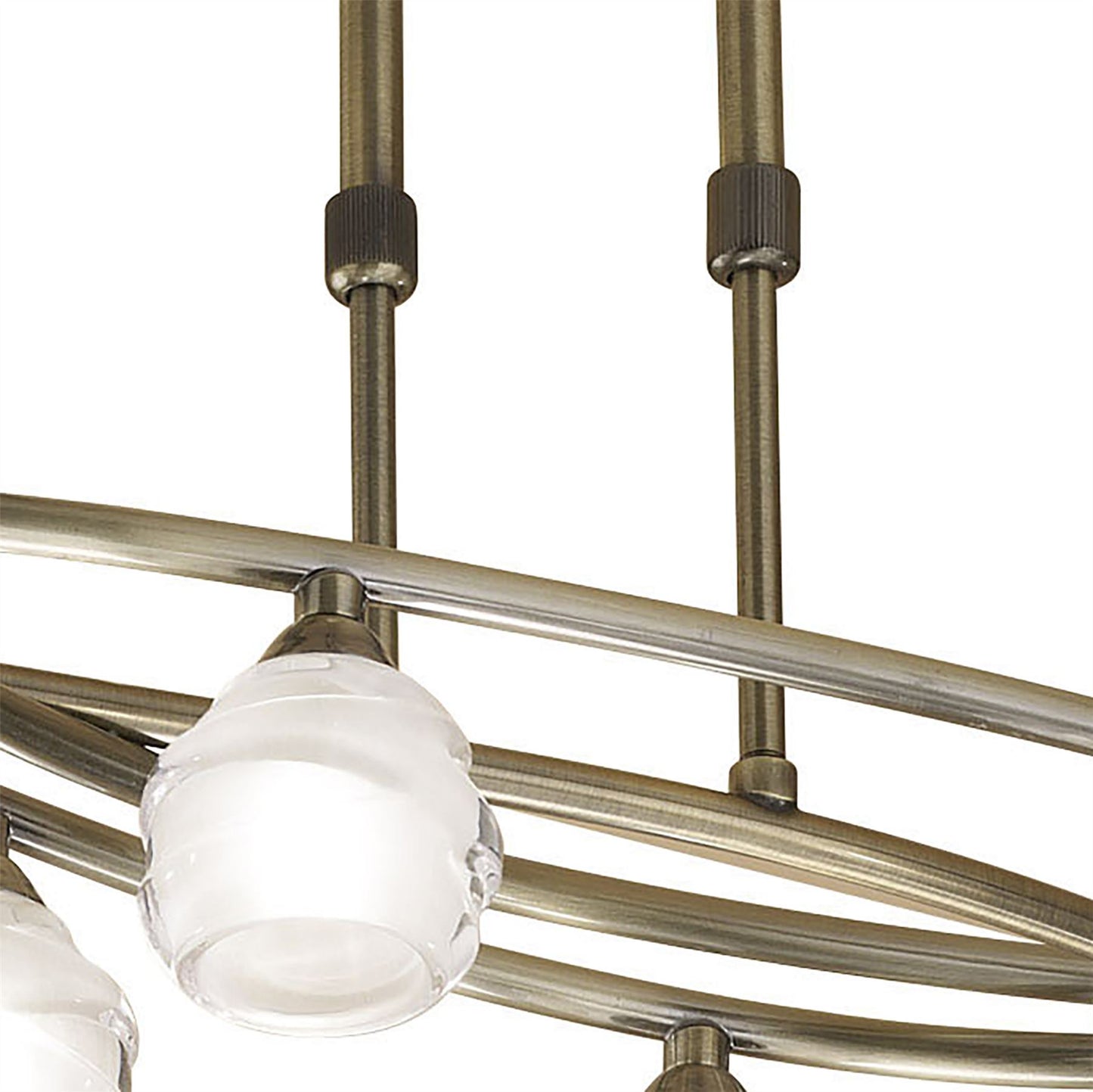 Mantra M1820 Loop Rectangular Telescopic 8 Light G9 ECO Line, Antique Brass