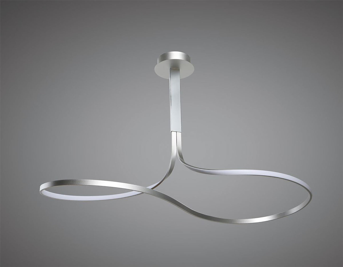 Mantra M5002 Nur XL Rectangular Semi Ceiling 50W LED 3000K, 3900lm, Silver/Frosted Acrylic/Polished Chrome, 3yrs Warranty - M5002 Ceiling