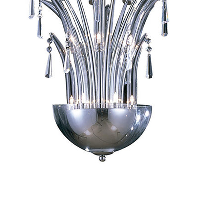 Diyas Jasper 55cm  Round 18 Light G4 Polished Chrome/Crystal, NOT LED/CFL Compatible Ceiling Pendant Light Fitting