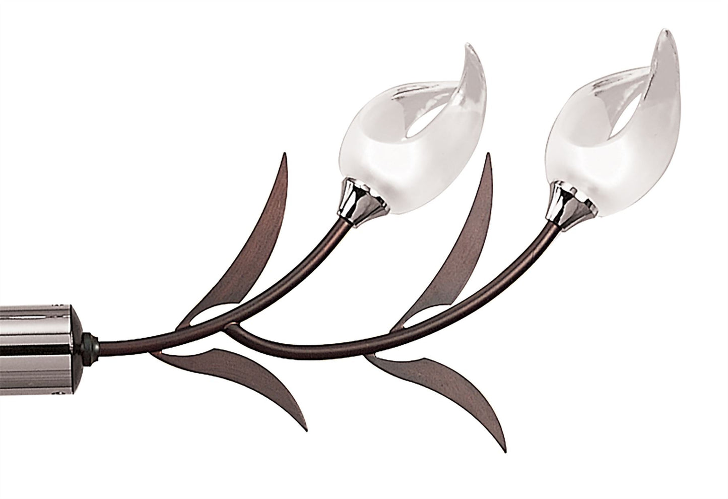 Mantra Holland Telescopic Linear Pendant Line 4 Light G9, Polished Chrome, Wenge
