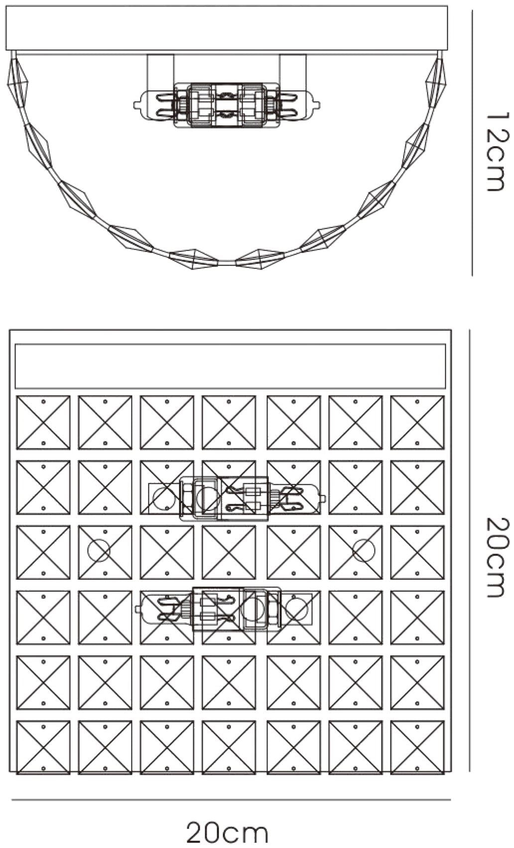 Diyas Cortina Wall Light 2 Light G9 Antique Brass/Crystal