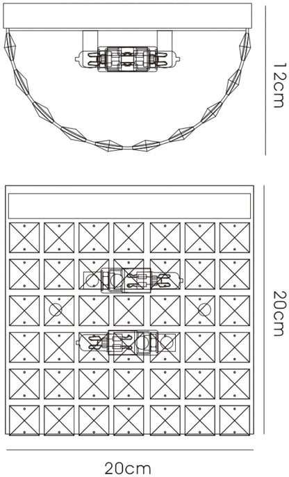 Diyas Cortina Wall Light 2 Light G9 Antique Brass/Crystal