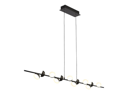 Mantra Adn 12 Light Linear Pendant 100cm, 36W LED, 3000K, 2150lm, Black, 3yrs Warranty