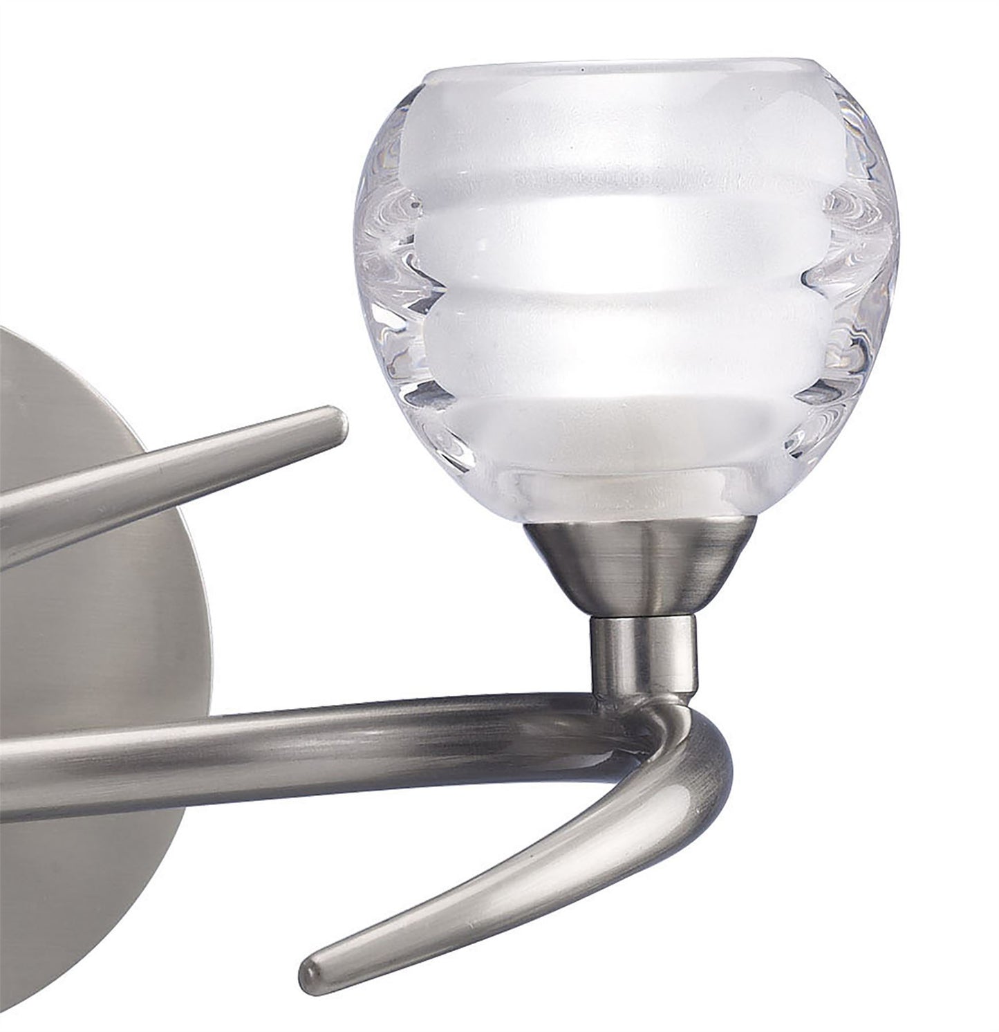 Mantra M1815/S Loop Wall Light Switched 2 Light G9 ECO, Satin Nickel - M1815/S