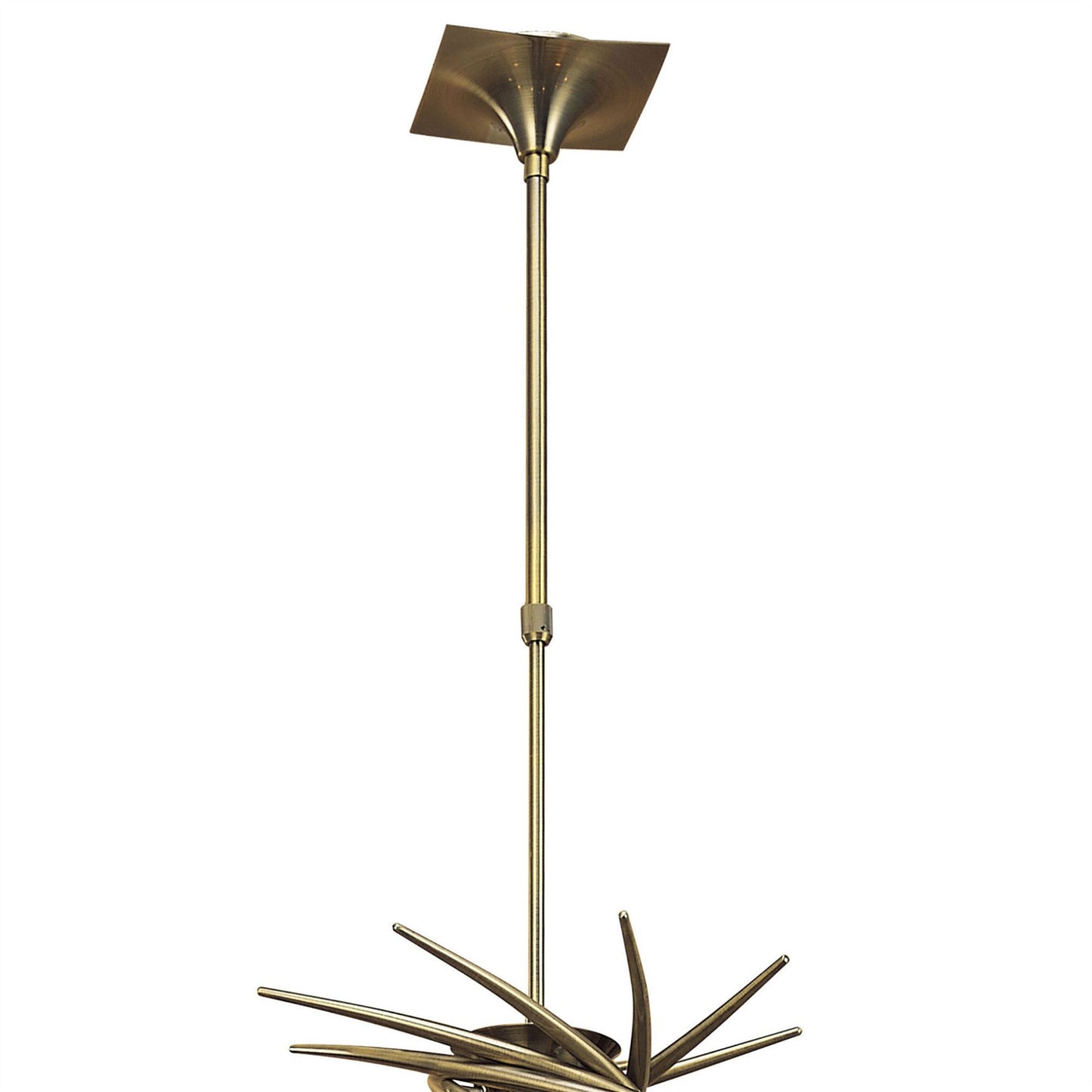 Mantra Flavia 80cm Telescopic Pendant Round 8 Light G9, Antique Brass