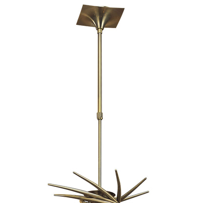 Mantra Flavia 80cm Telescopic Pendant Round 8 Light G9, Antique Brass