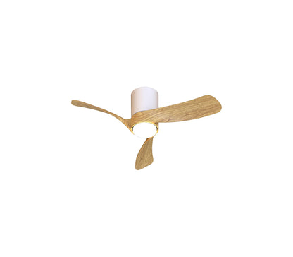 Nemo II XS 72cm 15W LED Dimmable Ceiling Light With Built-In 26W DC Fan, 3000-5000K Remote Control, 3000lm, Wood/White, 5yrs Warranty