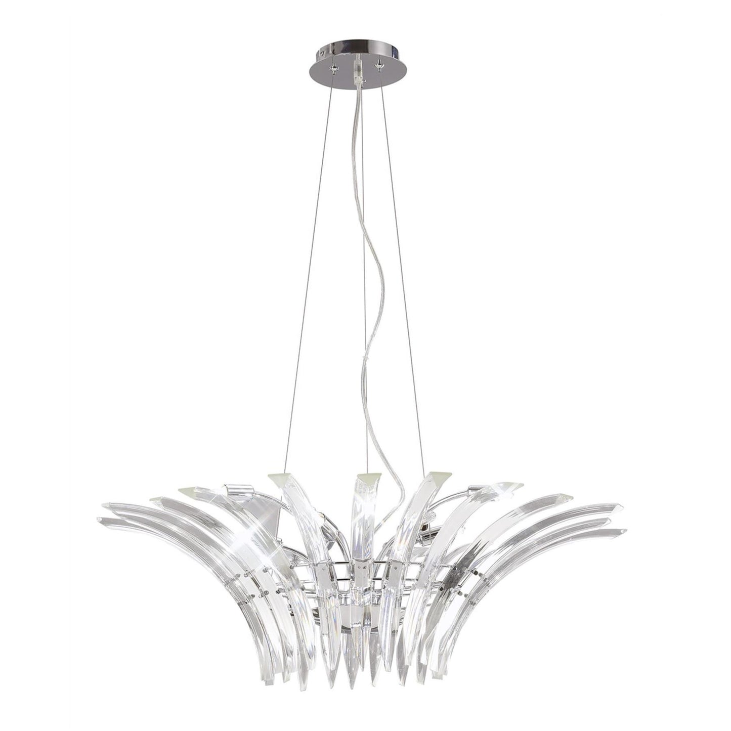 Diyas Sinclair  9 Light G9 Polished Chrome Ceiling Pendant Light Fitting