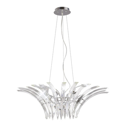 Diyas Sinclair  9 Light G9 Polished Chrome Ceiling Pendant Light Fitting
