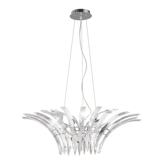 Diyas Sinclair  9 Light G9 Polished Chrome Ceiling Pendant Light Fitting