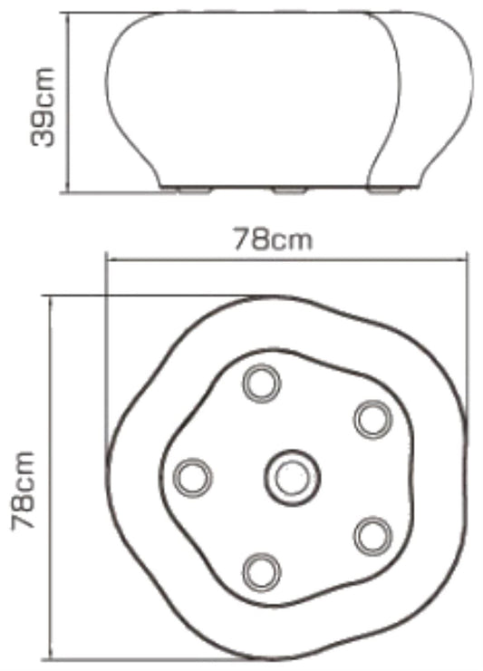 Mantra M1384 Huevo Stool Direct Charge 1 Light LED RGB Outdoor IP65, 120lm, Opal White, 2yrs Warranty