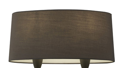 Mantra Lua Wall Light Switched 2 Light E27, Ash Grey with Ash Grey Shade