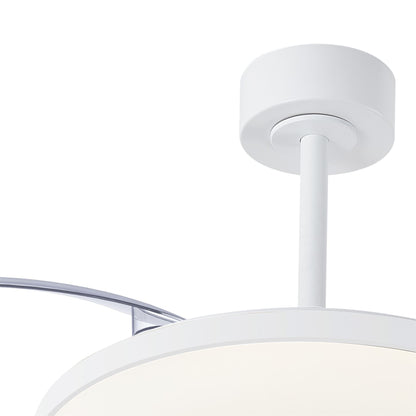 Slim Fan Mini 40cm 45W LED Dimmable Ceiling Light With Built-In 25W DC Fan, 2700-5000K Remote Control, 3150lm, White, 5yrs Warranty