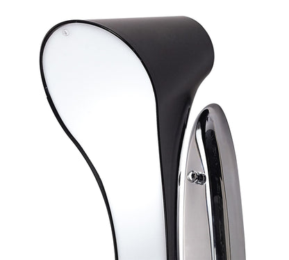 Mantra M1554 Ora Wall Light 2 Light E27, Gloss Black/White Acrylic/Polished Chrome