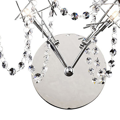 Diyas Lexi Wall Light Switched 2 Light G4 Polished Chrome/Crystal, NOT LED/CFL Compatible