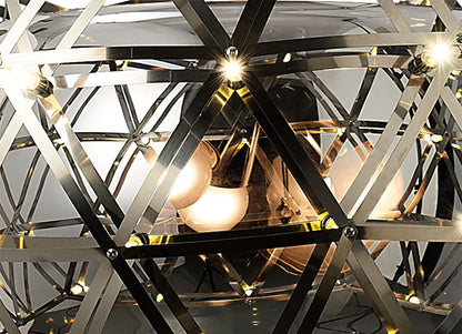 Diyas Atria 55cm  2 Light E27 with LEDs and Remote Control Stainless Steel Ceiling Pendant Light Fitting