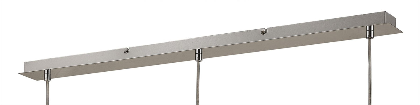 Deco Charon Circle Pattern Pendant 3 Light E27 Linear Polished Chrome