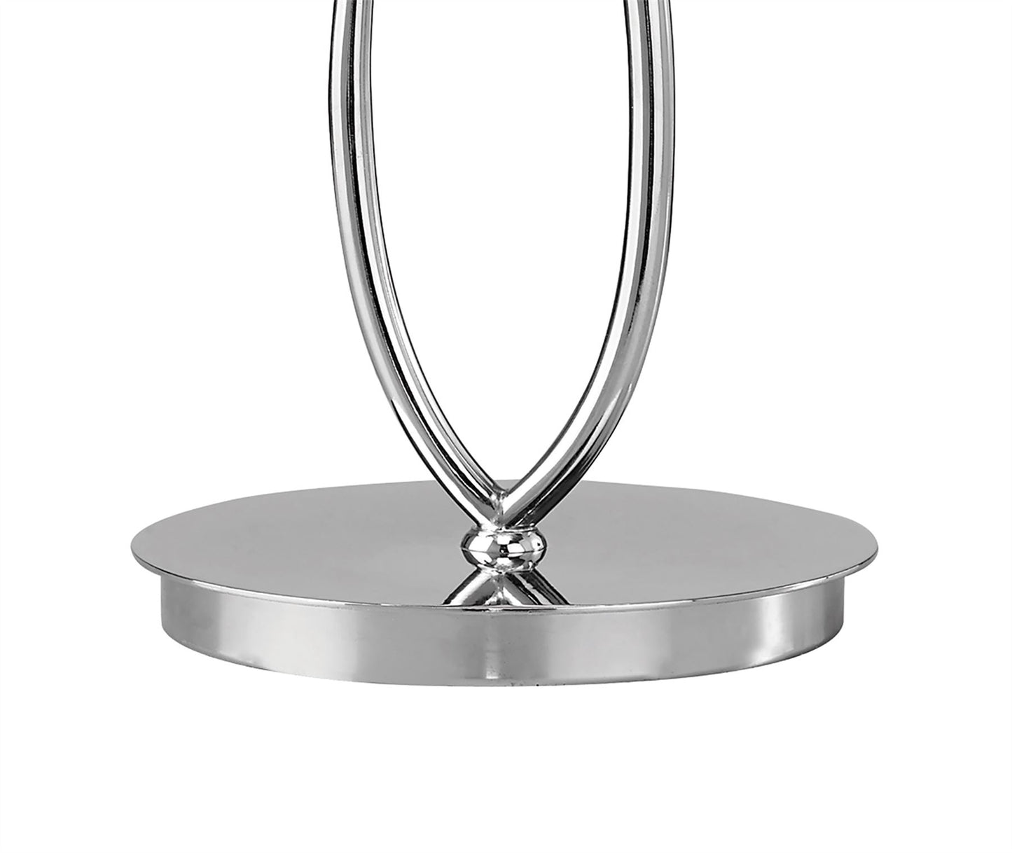 Mantra M4636 Loewe Table Lamp 1 Light E27 Large, Polished Chrome with White Shade