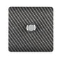 Trendi 1 Gang 2 Way 240V 100w LED Dimmer Screwless Raised Front Plate Plastic Artistic Modern Glossy 10 Amp Chrome Single Electrical Wall Light Switch in Carbon Fibre  - ART-LDMCF