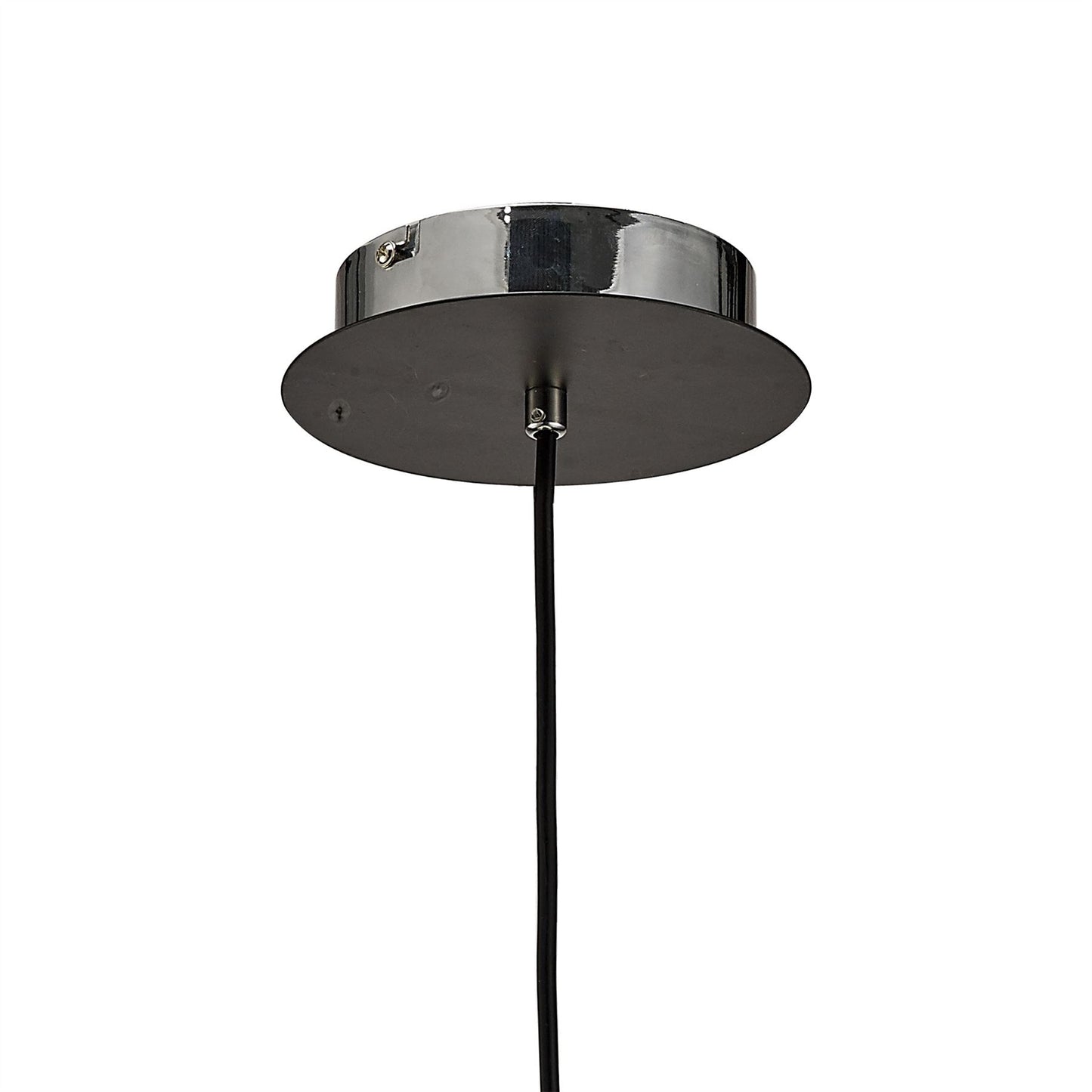Diyas Salvio 15cm Ceramic Round Sculpture  1 x 3W LED 4200K Chrome/Black, 3yrs Warranty Ceiling Pendant Light Fitting