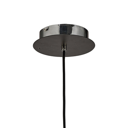 Diyas Salvio 15cm Ceramic Round Sculpture  1 x 3W LED 4200K Chrome/Black, 3yrs Warranty Ceiling Pendant Light Fitting