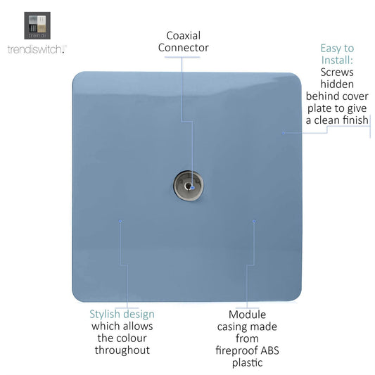 Trendi Artistic Modern Glossy Tactile TV Socket Sky