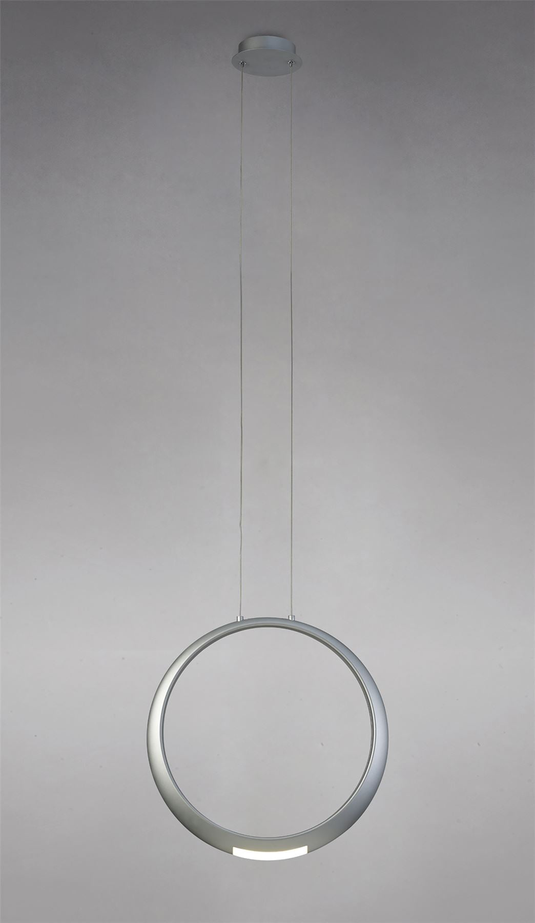 Mantra M6172 Ring Pendant 50cm Round, 23W LED, 3000K, 1600lm, Silver, 5yrs Warranty