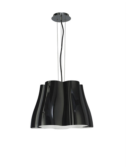 Mantra M3721 Miss Pendant 3 Light E27, Gloss Black/Polished Chrome