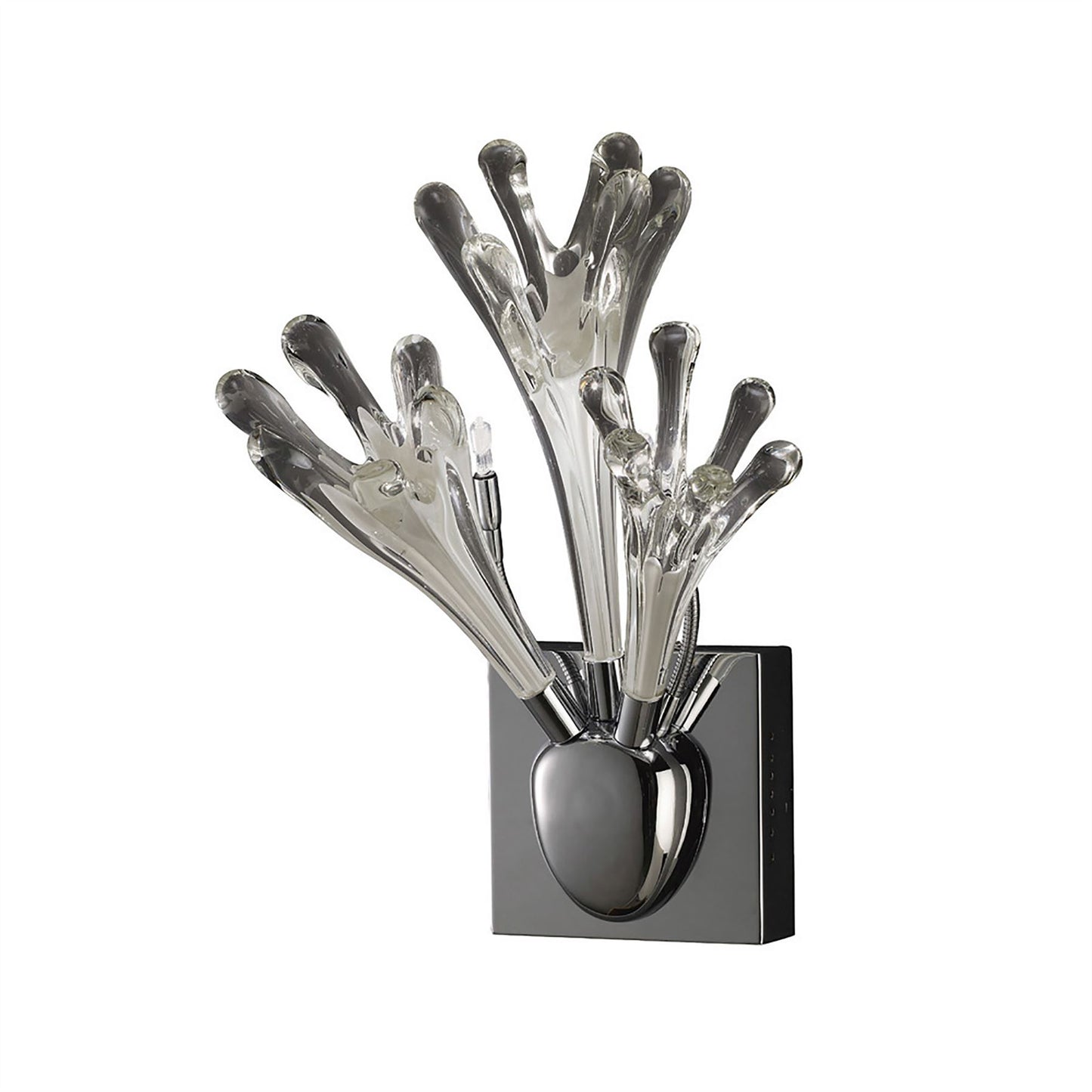 Diyas Love Wall Light 3 Light G4 Polished Chrome/White Glass, NOT LED/CFL Compatible