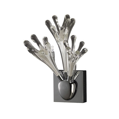 Diyas Love Wall Light 3 Light G4 Polished Chrome/White Glass, NOT LED/CFL Compatible