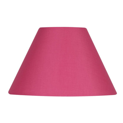 Oaks Lighting S501/8 Cotton Coolie Lampshade 200mm - Reversable Gimbal Light Shade - Hot Pink