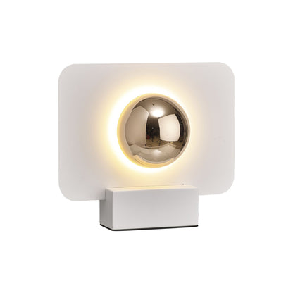 Mantra Alba 25cm Table Lamp, 8W LED, 3000K, 640lm, White/French Gold, 3yrs Warranty